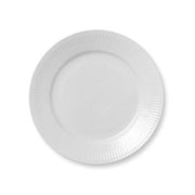 White Fluted Salad Plate, 8.75" by Royal Copenhagen Dinnerware Royal Copenhagen 