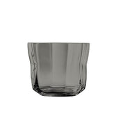 Domain Optic Flow Double Old Fashioned Whiskey Glass by Hering Berlin Glassware Hering Berlin Smoke 