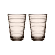 Glass Tumblers by Aino Aalto, Set of 2 for Iittala Glassware Iittala 11 oz Linen 