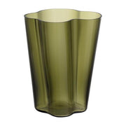 Aalto Glass Vase, 10.5" by Alvar Aalto for Iittala Vases, Bowls, & Objects Iittala Moss Green 