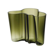 Aalto Savoy Glass Vase, 6.25" by Alvar Aalto for Iittala Vases, Bowls, & Objects Iittala Moss Green 