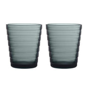Glass Tumblers by Aino Aalto, Set of 2 for Iittala Glassware Iittala 7.75 oz Dark Grey 