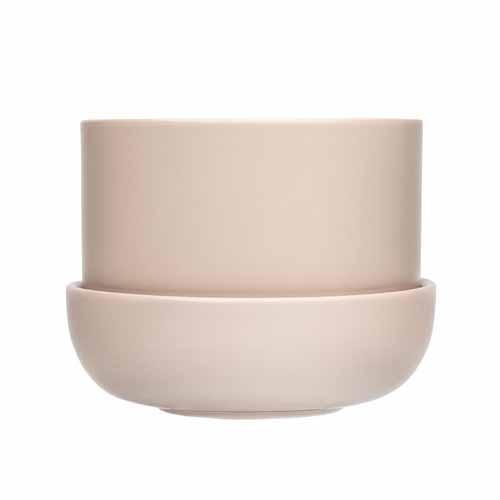 Nappula Ceramic Planter with Saucer, 6.75