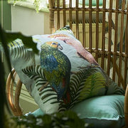 Parrot and Palm Azure 20" Square Pillow by John Derian John Derian 