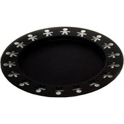 Girotondo Round Steel Tray, 15.75" by King-Kong for Alessi Serving Tray Alessi Black 