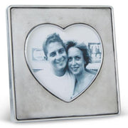 Heart Square Photo Frame, 5.2" by Match Pewter Dinnerware Match 1995 Pewter 