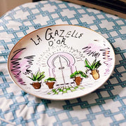 La Gazelle d'Or Porcelain Designer Plate, 10.63" by Luke Edward Hall for Richard Ginori Decorative Plates Richard Ginori 