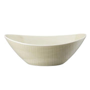 Mesh Oval Nesting Bowl by Gemma Bernal for Rosenthal Dinnerware Rosenthal Large 9.5" x 7" Cream 