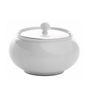 Lotos White with Platinum Sugar Bowl, 8.5 oz. by Wolfgang von Wersin for Nymphenburg Porcelain Dinnerware Nymphenburg Porcelain 