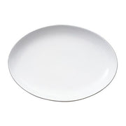 Lotos White with Platinum Oval Platter, 13.8" by Wolfgang von Wersin for Nymphenburg Porcelain Dinnerware Nymphenburg Porcelain 