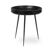 Bowl Table, 18.1" by Ayush Kasliwal for Mater Furniture Mater Black Stain Lacquered 