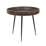 Bowl Table, 20.4" by Ayush Kasliwal for Mater Furniture Mater Sirka Grey Stain Lacquered 