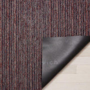 Shag Skinny Stripe Indoor/Outdoor Rug by Chilewich Rug Chilewich Doormat (18" x 28") Mulberry 