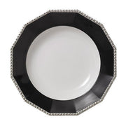 Pearl Black Platinum Soup Plate, 8.7" by Nymphenburg Porcelain Nymphenburg Porcelain 