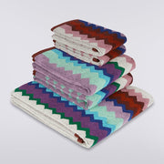 Chantal Multicolor Chevron Cotton 5 Piece Towel Set (2 Hand, 2 Bath, 1 Bath Sheet) by Missoni Home Bath Towels & Washcloths Missoni Home 