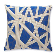 Nastri Blue Square Decorative Pillow by Missoni Home Throw Pillows Missoni Home 24" x 24" 