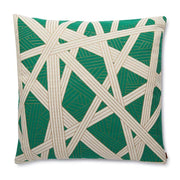 Nastri Green Square Decorative Pillow by Missoni Home Throw Pillows Missoni Home 24" x 24" 