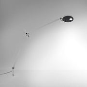 Demetra LED Table Task Lamp by Naoto Fukasawa for Artemide Lighting Artemide Anthracite Grey Inset Pivot Warm 3000K