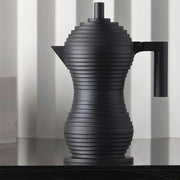 Pulcina Stovetop Espresso Coffee Maker, All Black by Michele de Lucchi for Alessi Espresso Maker Alessi 