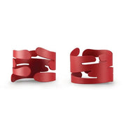 Alessi Bark Steel Napkin Rings, Set of 2 Christmas Alessi Red 