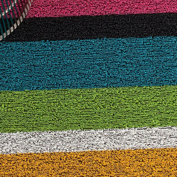 Shag Bold Stripe Indoor/Outdoor Rug by Chilewich Amusespot Unique