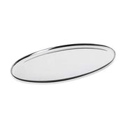 Stile Oval Serving Tray, Stainless Steel, 17" x 11" by Pininfarina and Mepra Serving Tray Mepra 