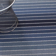 Block Stripe Shag Indoor/Outdoor Vinyl Floor Mat by Chilewich Rug Chilewich 24" x 36" Utility Mat Denim 