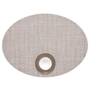 Chilewich: Thatch Woven Vinyl Placemats, Set of 4 Placemat Chilewich Oval 14" x 19.25" Pebble 
