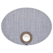 Chilewich: Thatch Woven Vinyl Placemats, Set of 4 Placemat Chilewich Oval 14" x 19.25" Rain 