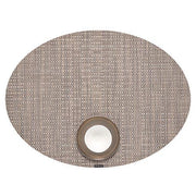 Chilewich: Thatch Woven Vinyl Placemats, Set of 4 Placemat Chilewich Oval 14" x 19.25" Umber 