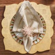 Jardin Beige Linen Napkin, Set of 4 by Kim Seybert Napkins Kim Seybert 