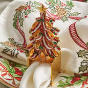Holiday Tree Napkin Ring Set of 4 by Kim Seybert Napkin Rings Kim Seybert 