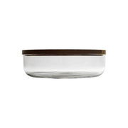 Bathroom Container Glass Collection by Vincent Van Duysen for When Objects Work Container When Objects Work Transparent Glass Walnut Lid 11.8" x 2.8"h; .79" Lid