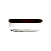 Bathroom Container Glass Collection by Vincent Van Duysen for When Objects Work Container When Objects Work Transparent Glass Walnut Lid 11.8" x 2.8"h; 1.2" Lid
