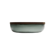 Bathroom Container Glass Collection by Vincent Van Duysen for When Objects Work Container When Objects Work Black Glass Walnut Lid 11.8" x 2.8"h; .79" Lid