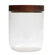 Bathroom Container Glass Collection by Vincent Van Duysen for When Objects Work Container When Objects Work Transparent Glass Walnut Lid 5.9" x 6.7"h; 1.2" Lid