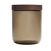 Bathroom Container Glass Collection by Vincent Van Duysen for When Objects Work Container When Objects Work Brown Glass Walnut Lid 5.9" x 6.7"h; 1.2" Lid