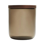 Bathroom Container Glass Collection by Vincent Van Duysen for When Objects Work Container When Objects Work Brown Glass Walnut Lid 5.9" x 6.7"h; .79" Lid