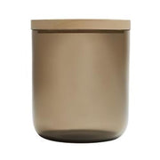 Bathroom Container Glass Collection by Vincent Van Duysen for When Objects Work Container When Objects Work Brown Glass Oak Lid 5.9" x 6.7"h; .79" Lid