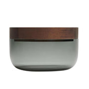 Bathroom Container Glass Collection by Vincent Van Duysen for When Objects Work Container When Objects Work Black Glass Walnut Lid 5.9" x 2.8"; 1.2" Lid