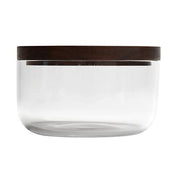 Bathroom Container Glass Collection by Vincent Van Duysen for When Objects Work Container When Objects Work Transparent Glass Walnut Lid 5.9" x 2.8"; .79" Lid