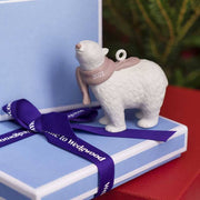 2022 Baby's First Christmas Polar Bear Ornament, Pink by Wedgwood Christmas Wedgwood 