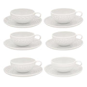 Ornament Tea Cup & Saucer, Set of 6 by Sam Baron for Vista Alegre Dinnerware Vista Alegre 