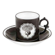Herbariae Coffee Cup & Saucer, Black by Christian Lacroix for Vista Alegre Dinnerware Vista Alegre 