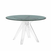 Sir Gio Round Dining Table by Philippe Starck for Kartell Furniture Kartell Smoke Top/Transparent Frame 