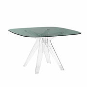 Sir Gio Square Dining Table by Philippe Starck for Kartell Furniture Kartell Smoke Top/Transparent Frame 