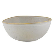 Gold Stone Stoneware Salad Bowl, White by Casa Alegre Dinnerware Casa Alegre 