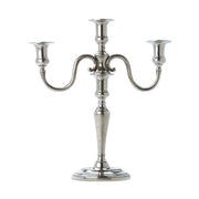 Flame Candelabra by Match Pewter Candleholder Match 1995 Pewter 3 Arms 