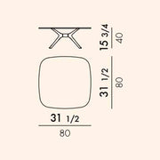 Blast Square Side Table, 15.75" by Philippe Starck for Kartell Furniture Kartell 