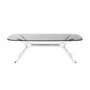 Blast Coffee Table, 15.75" h. by Philippe Starck for Kartell Furniture Kartell Smoke Top/Chrome/Transparent Frame 